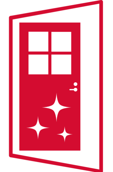 Dörrglans Logotyp i rött