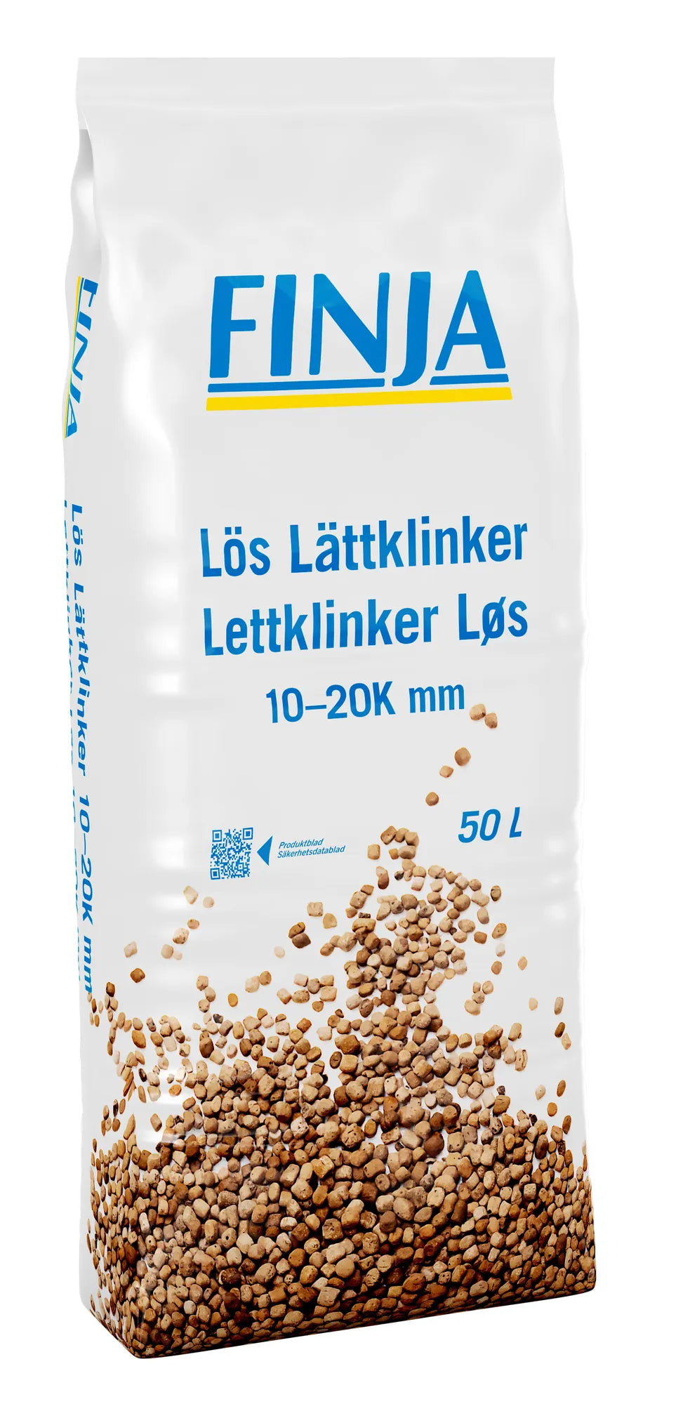 Bild på en säck med lecakulor 10-20mm från Finja