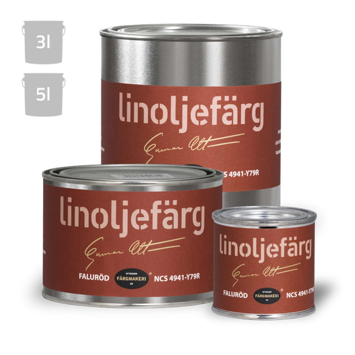 LINOLJEFÄRG FALURÖD 0,5L OTTOSSON