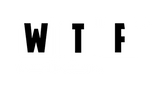 WTF logo svartvit